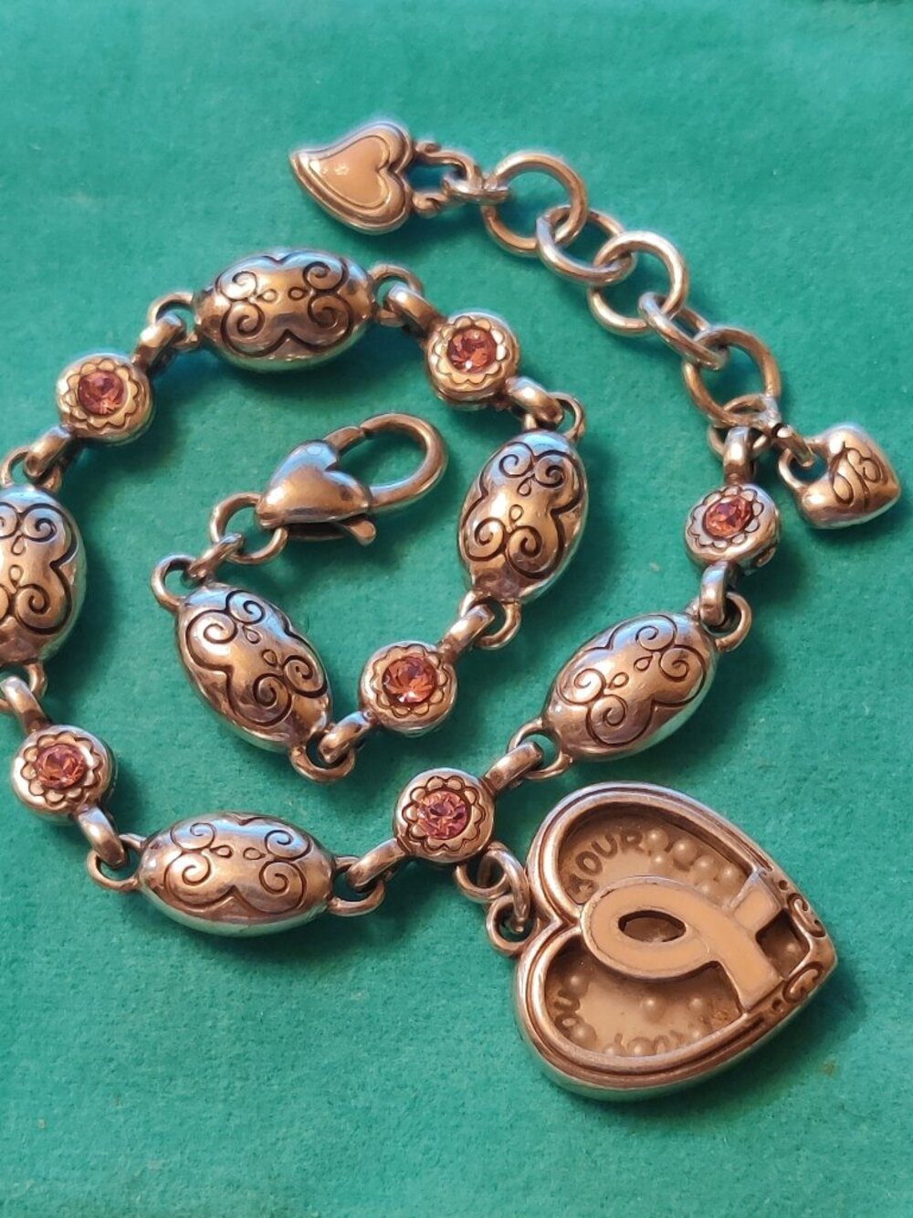 Retired Brighton "Love Heals" Breast Cancer Awareness Bracelet